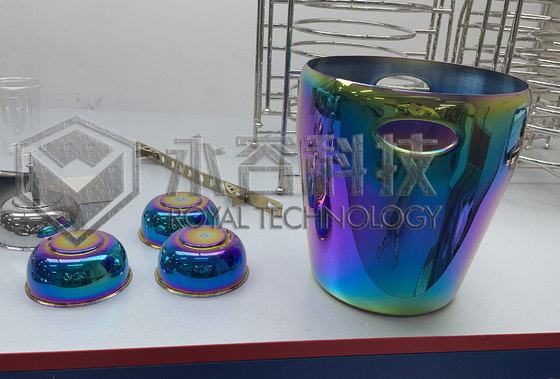 सिरेमिकवेयर पीवीडी रेनबो रंग कोटिंग्स ग्लासवेयर और स्टेनलेस स्टील और एबीएस के लिए