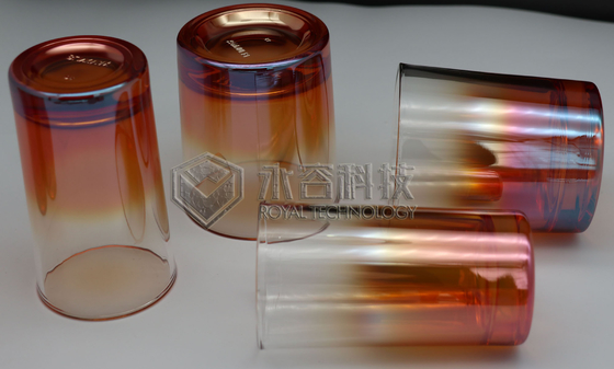 एम्बर रंग ग्लास उत्पाद पीवीडी कोटिंग मशीन ग्लास मनकों पर आर्क वाष्पीकरण चढ़ाना मशीन