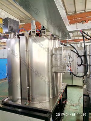 गुणवत्ता सिरेमिक पीवीडी वैक्यूम कोटिंग मशीन जो औद्योगिक सतह उपचार की जरूरतों के लिए आर्गन गैस प्रकार और कस्टम-निर्मित रंग प्रदान करती है फैक्टरी