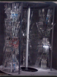 डिस्पोजेबल प्लास्टिक चम्मच / कांटा के लिए प्लास्टिक कटलरी वैक्यूम धातुकरण मशीन