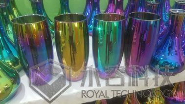 ग्लास शीशा इंद्रधनुष सजावटी कोटिंग्स, ग्लासवेयर पीवीडी वैक्यूम कोटिंग, ग्लास ऐशट्रे इंद्रधनुष रंग