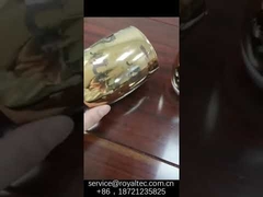 Glassware Gold Plating Machine 2-Sides Gold Color Reflection, Strong Adhesion TiN Gold Coating