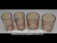 कांच के बर्तनों पर हल्का एम्बर रंग