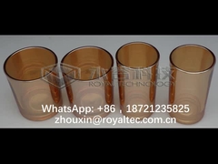 कांच के बर्तनों पर गहरा एम्बर रंग