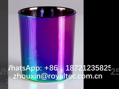 कांच के बर्तनों पर आधा इंद्रधनुषी रंग