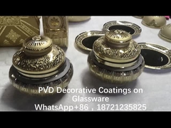 ग्लासवेयर गोल्ड प्लेटिंग मशीन 2-साइड गोल्ड कलर रिफ्लेक्शन, मजबूत आसंजन टीआईएन गोल्ड कोटिंग